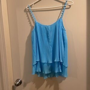 Chic Blue Layered Camisole Top